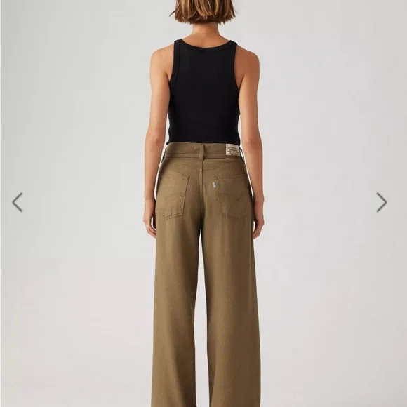 Levi's XL BAGGY STRAIGHT LINEN BLEND WOMEN'S PANTS - Picture 3 of 4